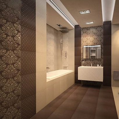 Плитка настенная Сокол Эрмитаж рогожка коричневая (ERG-1) (упаковка 1,0164м2) 33х44 (х)