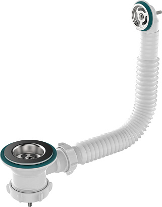 Выпуск с нерж. чашк. d 1 1/2 и с круглым переливом NV115-45-MR (уп. 45 шт.)